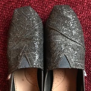 TOMS Black Lace Glitter